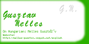 gusztav melles business card